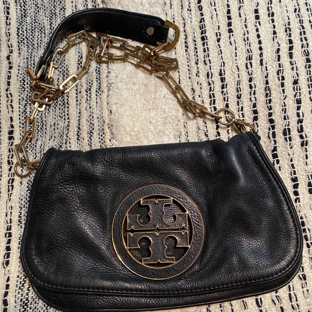 Tory Burch Black & Gold Crossbody